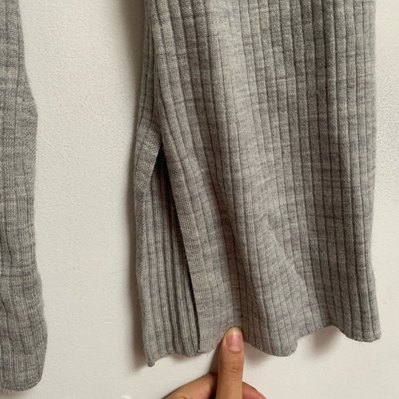 Flare leg ribbed lounge pants - grey - Picture 3 of 3